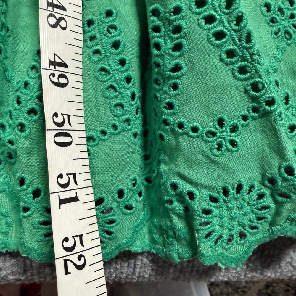 Sundance Size Medium Eyelet Maxi Dress Green Modal Spaghetti Straps Sleeveless - Picture 10 of 10